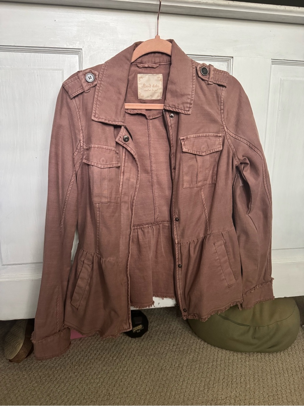 Altar'd State Women's Mauve Utility Jacket